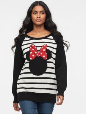 Torrid Disney Minnie Mouse Striped Sweater Size 0